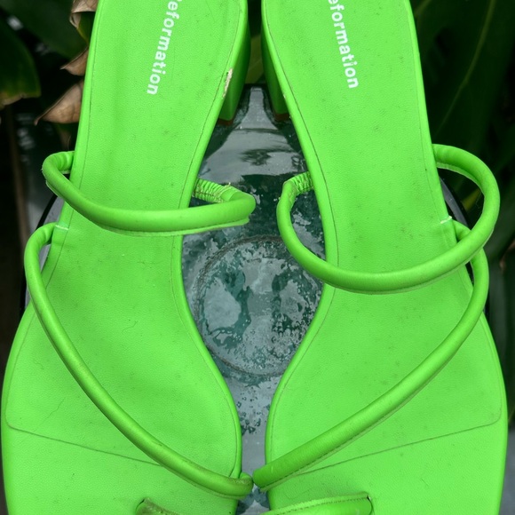 Reformation Bright Green Women\'s Sandals